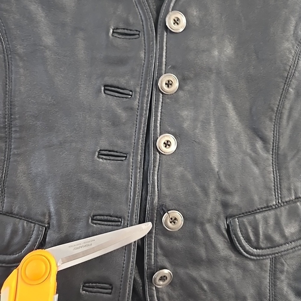 The Limited Black Leather Women's‎ Vest Size Medium M Vintage Y2K - Picture 9 of 10